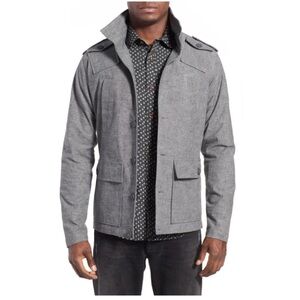 Kane & Unke Trim Fit Military Jacket Large